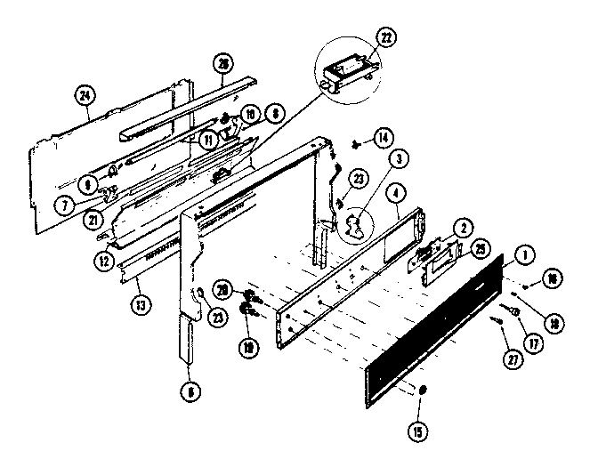 Kenmore 66311(1988) backguard section diagram