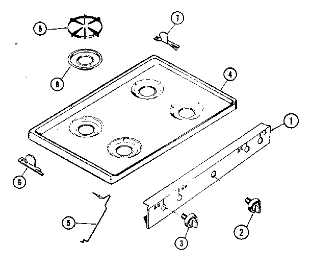 Kenmore 66311(1988) main top section diagram