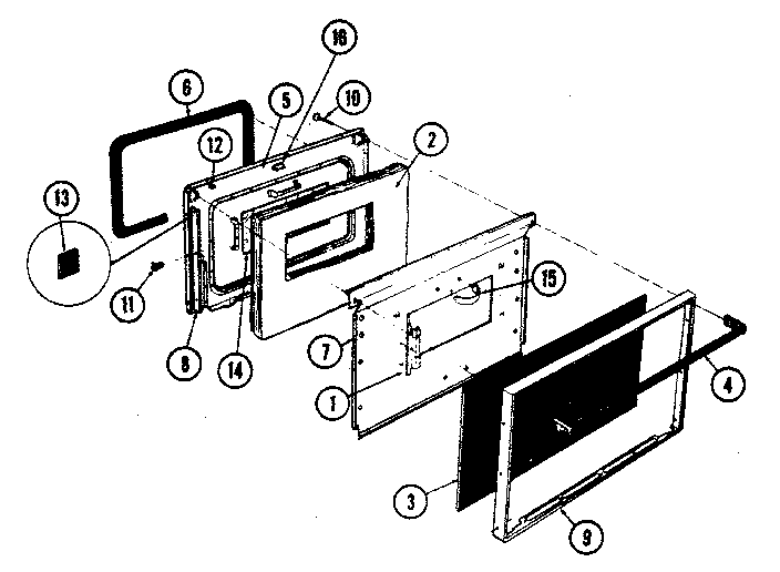 Kenmore 66311(1988) door diagram