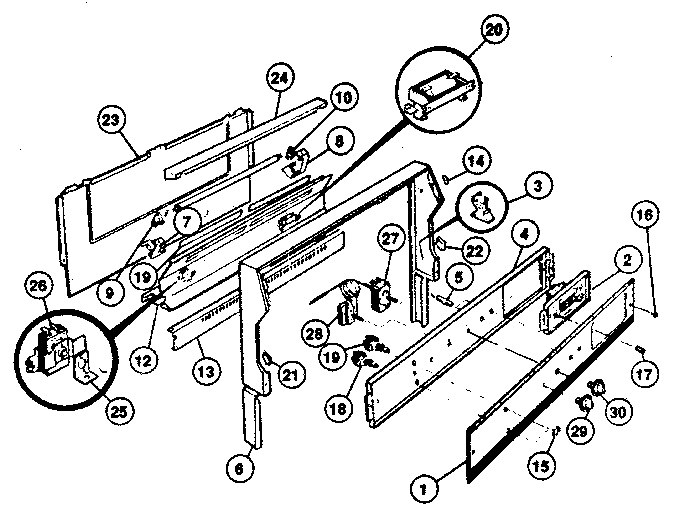 Kenmore 66328(1988) backguard section diagram
