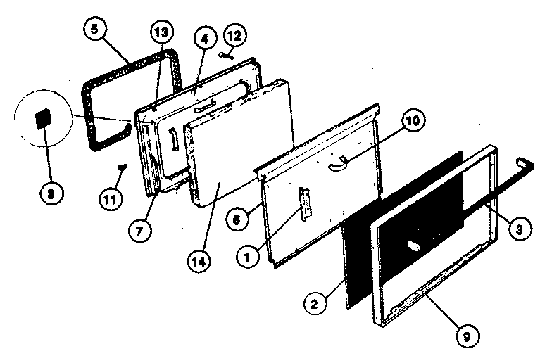 Kenmore 66328(1988) door diagram