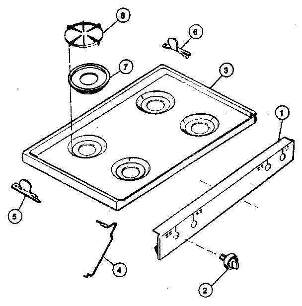 Kenmore 66328(1988) main top section diagram