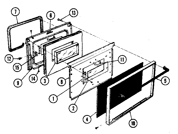 Tappan 30-3988-01 door diagram