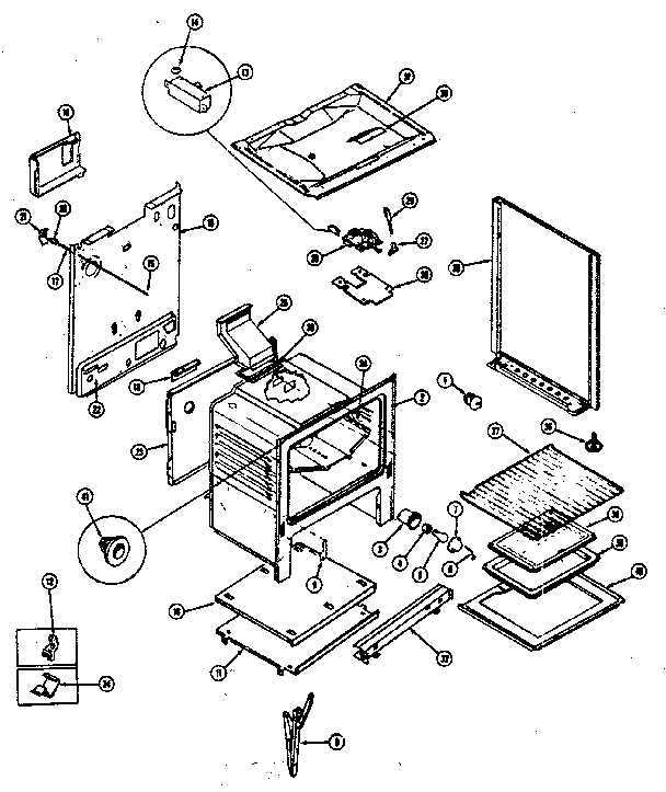 Tappan 30-3988-01 cabinet diagram