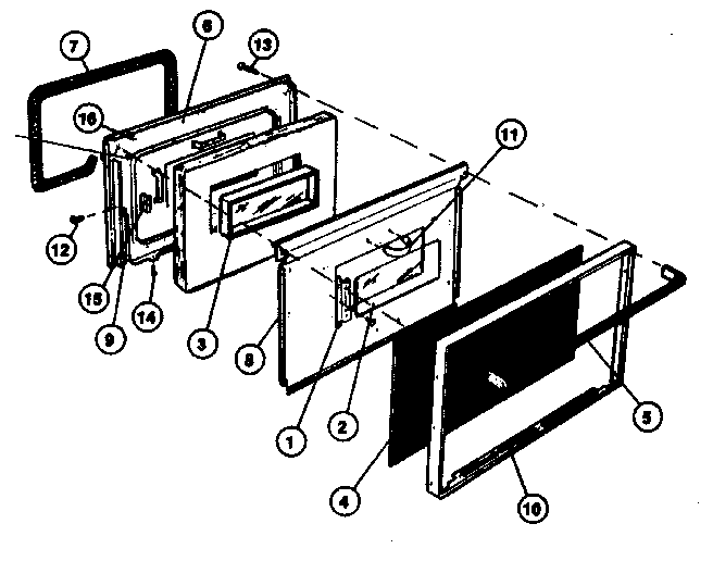 Kenmore 66341(1988) door diagram