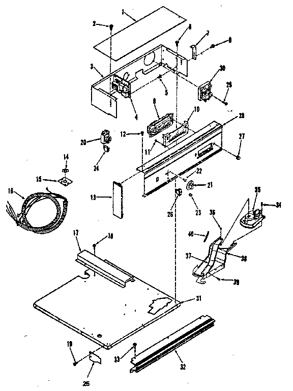 Kenmore 2784238890 control panel diagram