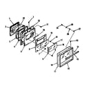 Kenmore 2784238890 upper oven door section diagram