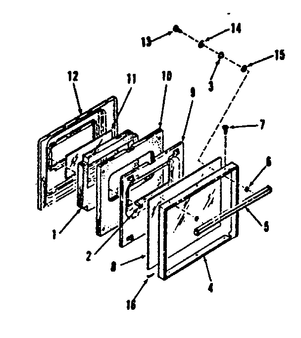Kenmore 2784238890 lower oven door section diagram