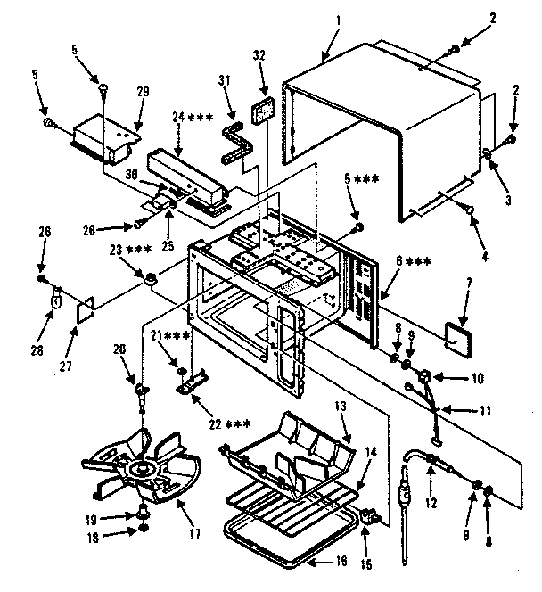 Kenmore 5648824681 cabinet parts diagram