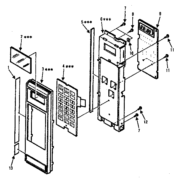Kenmore 5648824681 control panel parts diagram
