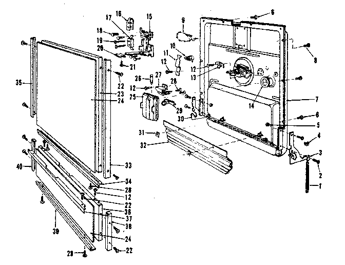 Kenmore 5871486585 door details diagram