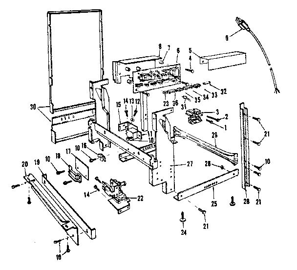 Kenmore 5871486585 frame details diagram