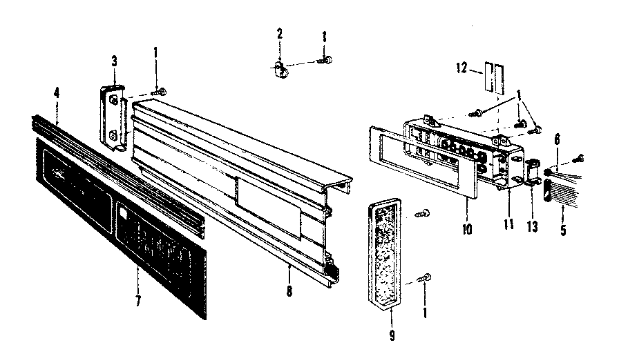 Kenmore 5871486585 console panel details diagram
