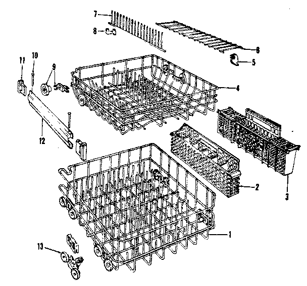 Kenmore 5871486585 rack details diagram
