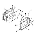 Kenmore 9113638810 oven door section diagram