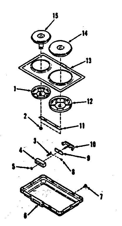 Kenmore 9114698810 electric hob element module kit 4998530 & 4998630 diagram
