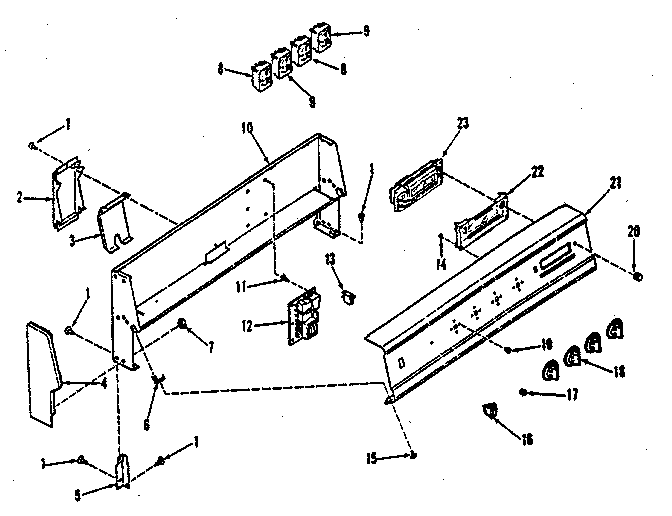 Kenmore 9116428810 backguard section diagram