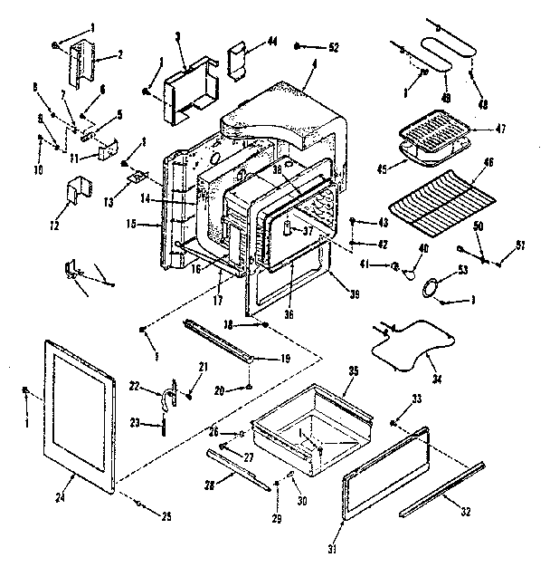 Kenmore 9119188710 body section diagram