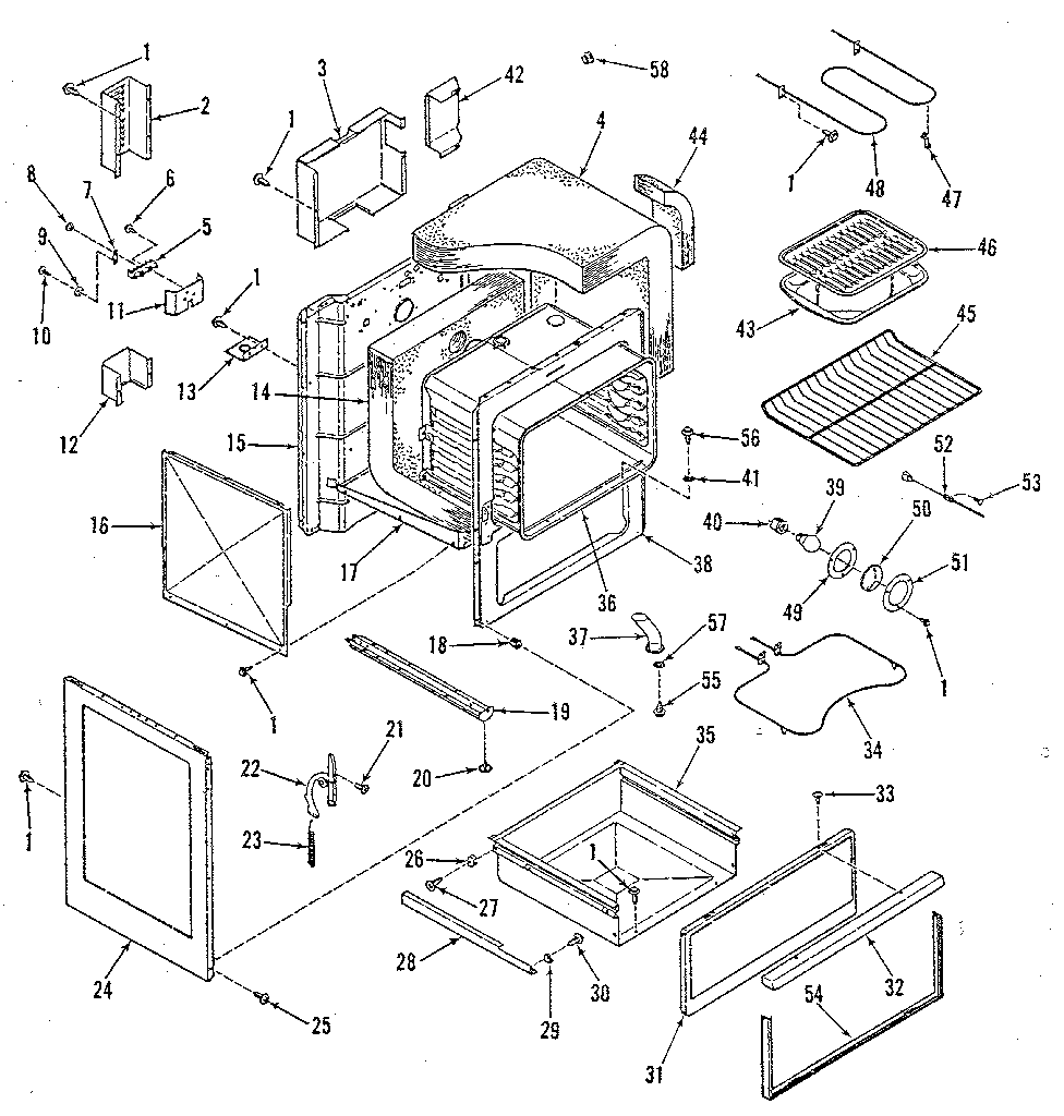 Kenmore 9119398710 body section diagram