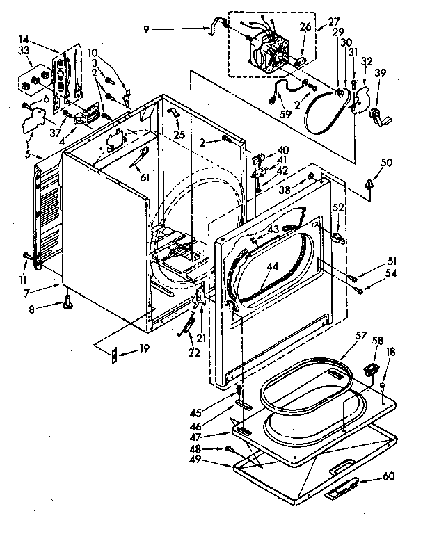 Kenmore 11086477110 cabinet diagram