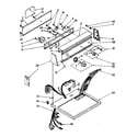 Kenmore 11087477810 top and console parts diagram