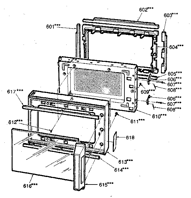 Kenmore 7218876780 door parts diagram