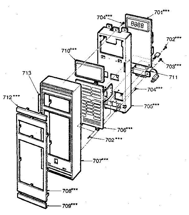 Kenmore 7218876780 control panel parts diagram