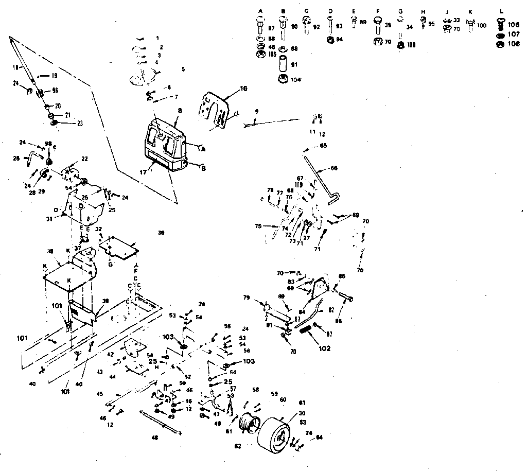 Craftsman 917254360 steering assembly diagram