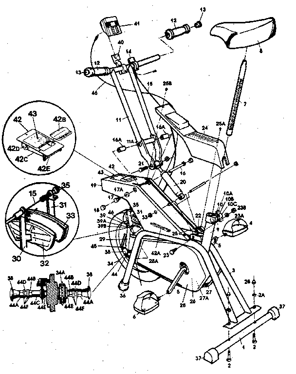 Proform EB7721A unit parts diagram