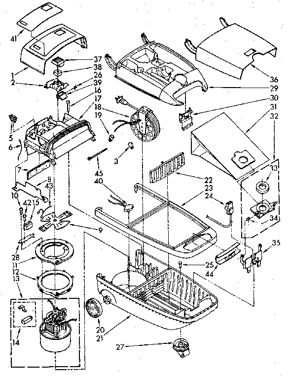 Kenmore 1162643588 vacuum cleaner parts diagram