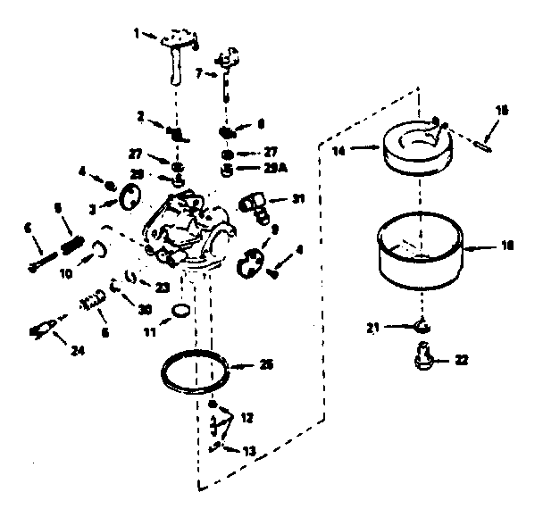 Craftsman 502254141 carburetor no. 632422 diagram
