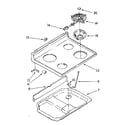 Whirlpool RF3020XPW0 cooktop diagram