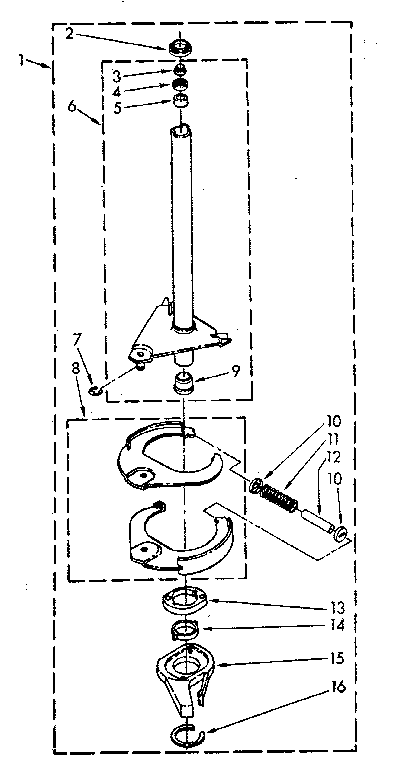 Kenmore 11081862100 brake and drive tube diagram