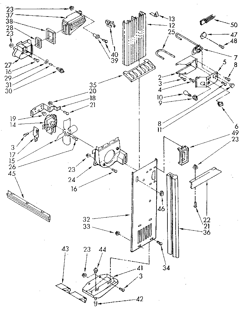 Whirlpool ED19SKXRGR1 air flow and control diagram