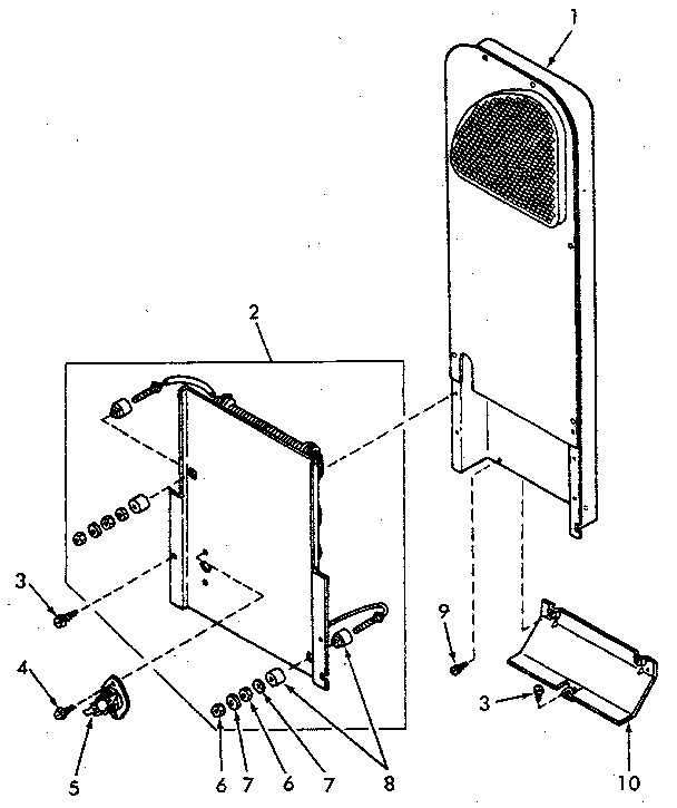 Speed Queen NE6613W43821 heater box diagram