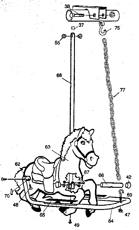 Sears 786720640 horse assembly diagram