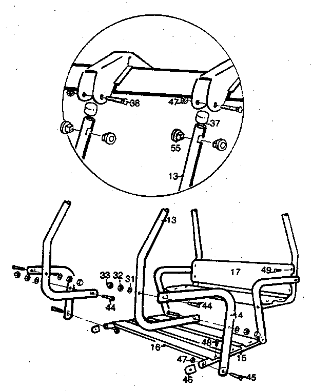 Sears 786720640 lawn swing assembly diagram
