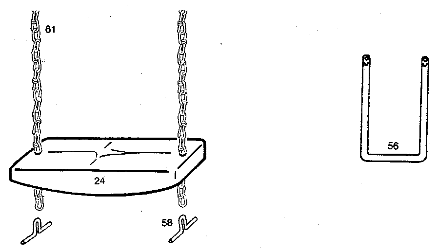 Sears 786720640 swing and trapeze assembly diagram