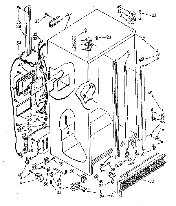 Whirlpool ED22DWXTG00 cabinet diagram