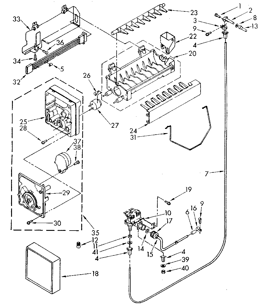 Whirlpool ED22DWXTG00 icemaker diagram