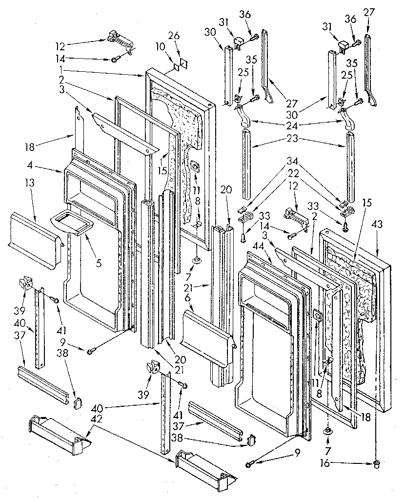 Whirlpool EF19MKSXN01 refrigerator door diagram