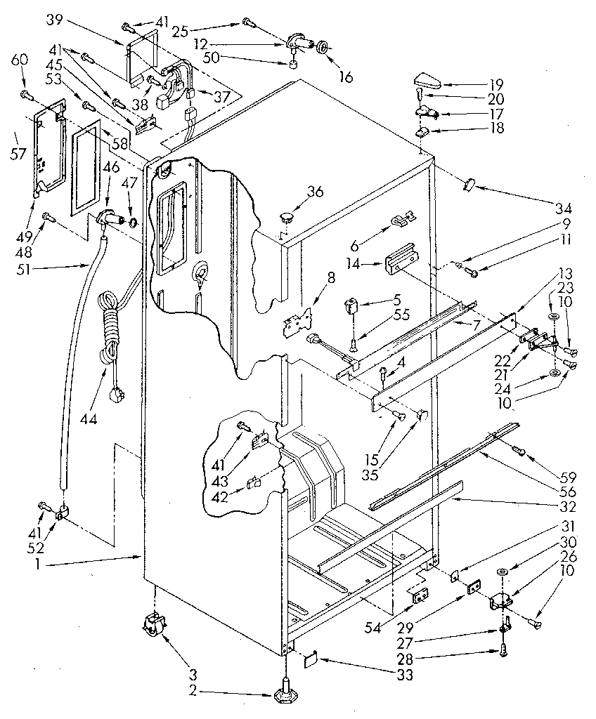 Whirlpool ET16JKYSF01 cabinet diagram