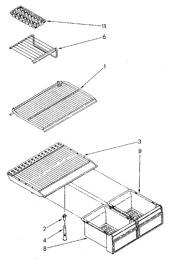Whirlpool ET16JKYSF01 shelf diagram