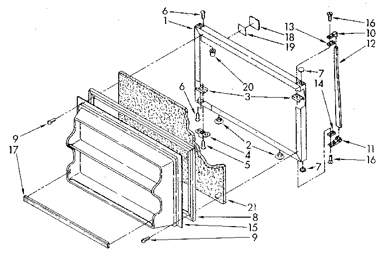 Whirlpool ET16JKYSF01 freezer door diagram