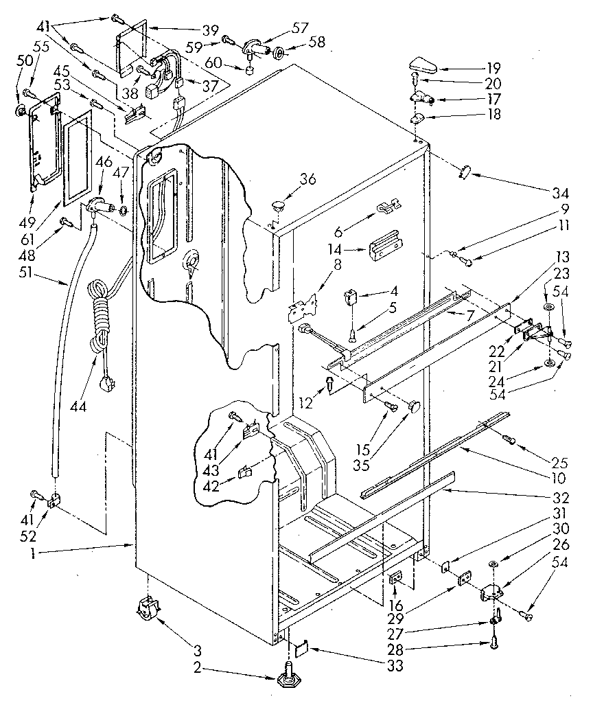 Whirlpool ET18JKYSF03 cabinet diagram