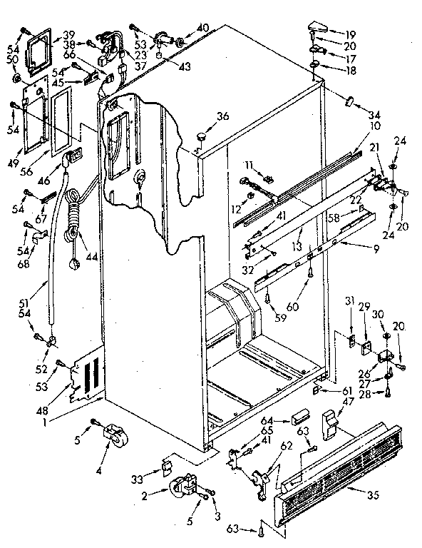 Whirlpool ET20AKXSW01 cabinet diagram