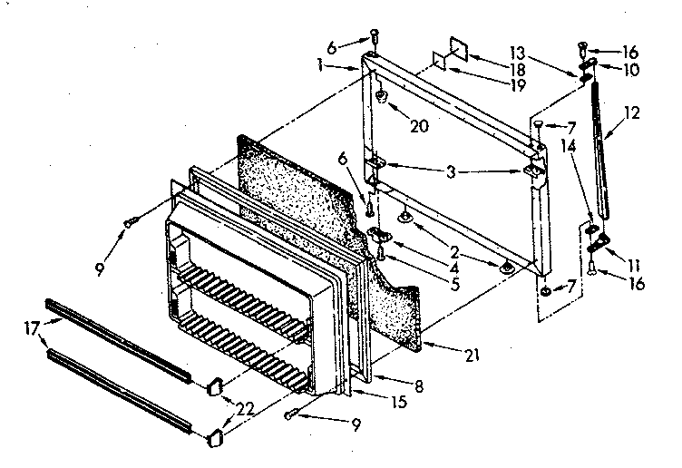 Whirlpool ET20AKXSW01 freezer door diagram