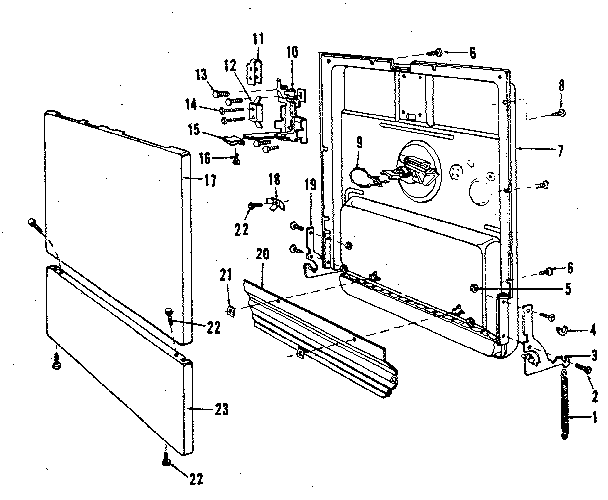 Kenmore 5871403880 door details diagram