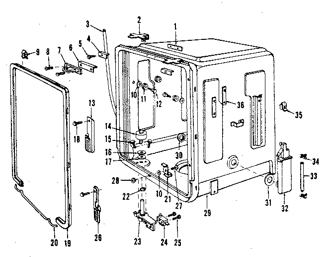 Kenmore 5871403880 tub details diagram
