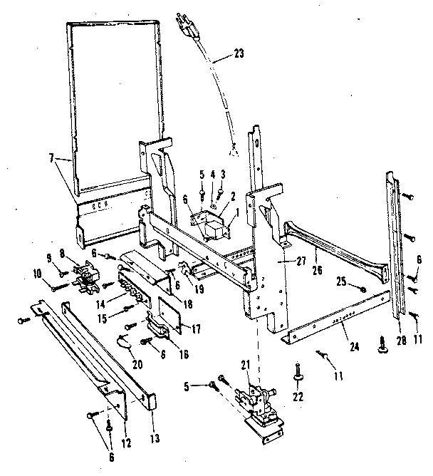 Kenmore 5871403880 frame details diagram